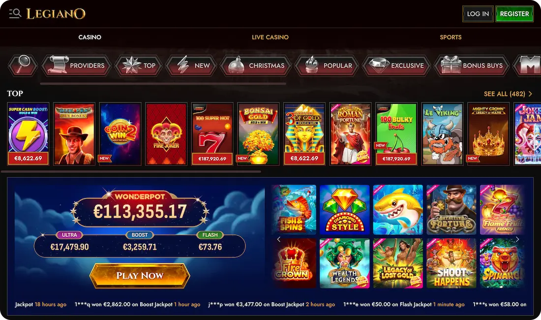 legiano casino games